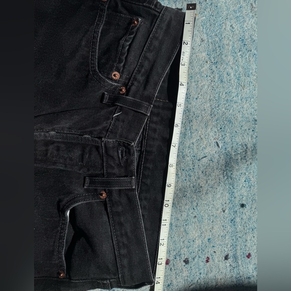 Vintage 501 Levi's Black Straight Jeans - Picture 3 of 8